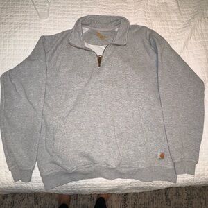 Carhartt Men's Heather Gray Zip-Up Sweater